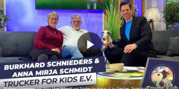 Burkhard Schnieders und Anna Mirja Schmidt von Trucker for Kids e. V. zu Gast bei „Trude Kuh“