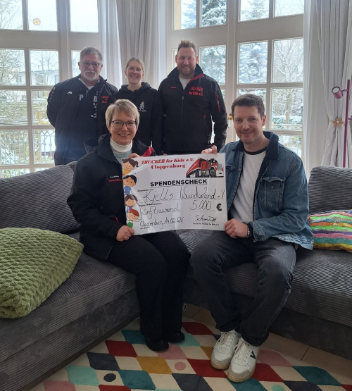 Spendenübergabe von 5000€ an Kjells Wunderland e.V 